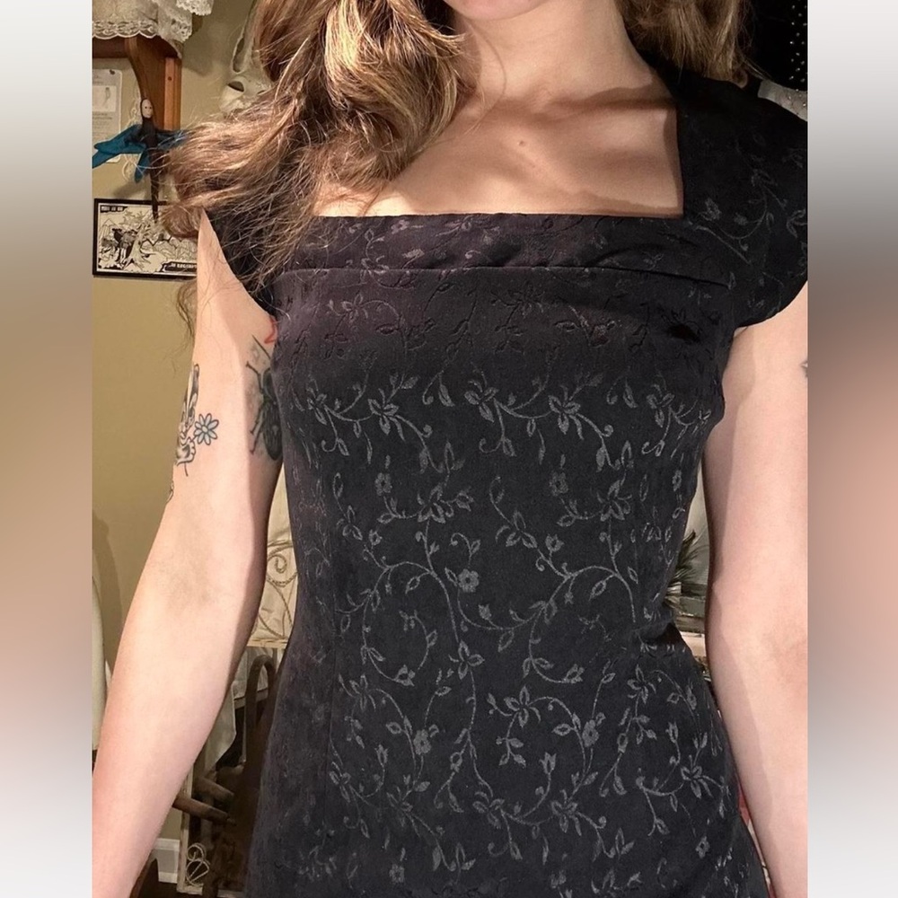 Rampage Black Floral Long Sleeve Dress